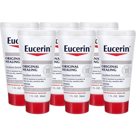 Eucerin Original Healing Soothing Repair Rich Lotion Fragrance Free Dry Skin 1 Oz Travel Size (Pack of 6)