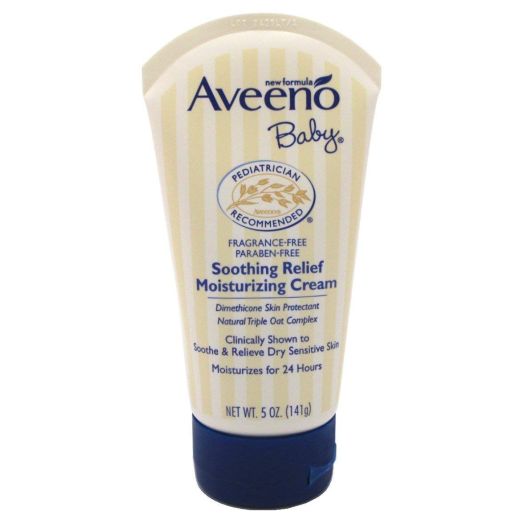 Aveeno Baby Soothing Relief Moisturizing Cream, 5 Ounces (Pack of 2)