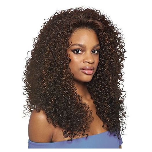 DOMINICAN CURLY BUNDLE HAIR (1B Off Black) - Outre Batik Quick Weave Synthetic Half Wig