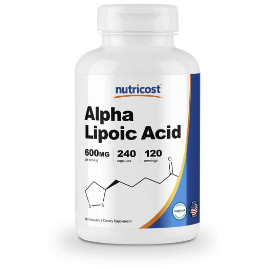 Nutricost Alpha Lipoic Acid - 600mg Per Serving - 240 Capsules - Gluten Free and Non-GMO