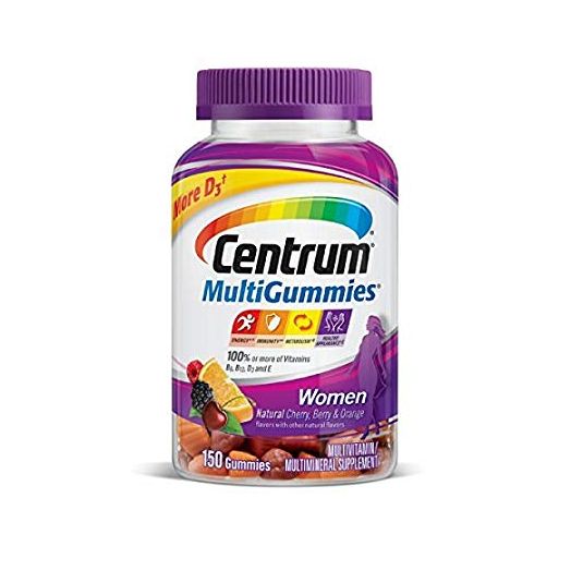 Centrum MultiGummies Women (150 Count, Natural Cherry, Berry, Orange Flavor) Multivitamin/Multimineral Supplement Gummies