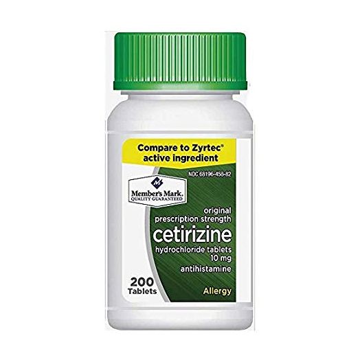 Member's Mark 10mg Cetirizine Hydrochloride Antihistamine 200 Tablets
