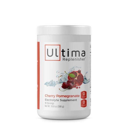 Ultima Replenisher Hydrating Electrolyte Powder, Cherry Pomegrante, 90 Servings, no Sugar, no Carbs, no Calories, Keto, Gluten-Free, Paleo, Non-GMO, Vegan, with Magnesium, Potassium, Calcium