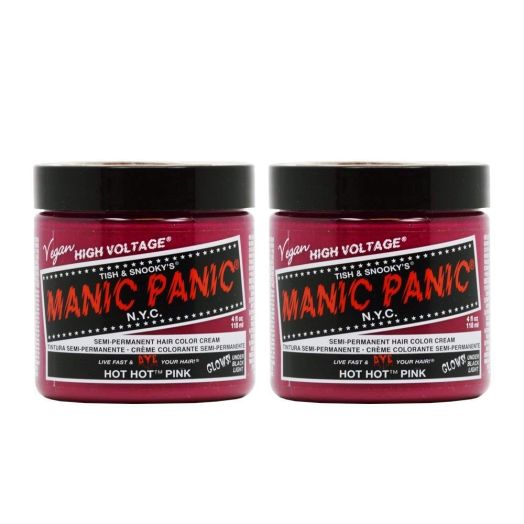 2-Pack Manic Panic Semi-Permanent Hair Color Cream - Hot Hot Pink 4oz