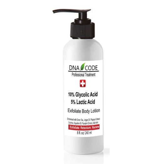 Magic Lotion- 10% Glycolic 5% Lactic Acid Exfoliatingl Body Lotion w/Green Tea, Argan Oil, Papaya, Licorice.