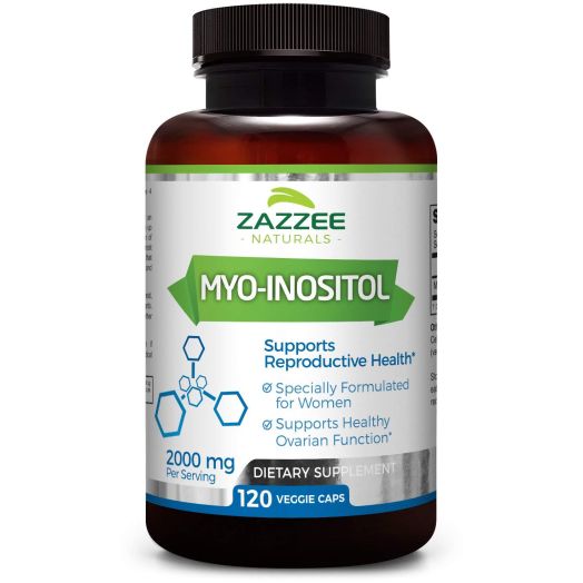 Myo-Inositol | 120 Veggie Capsules | 2000 mg per Serving | Vegetarian/Vegan | Non-GMO and All Natural | Potent Fertility and Reproductive Support | Supports Healthy Ovulation and a Regular Cycle