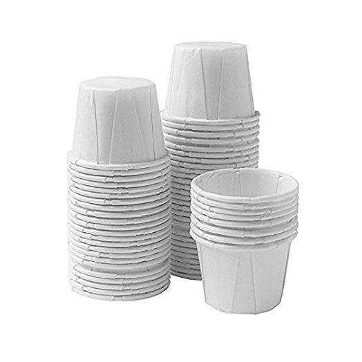 250 Vakly Paper Medicine Cups, 3/4 oz, (Disposable Souffle Cups)