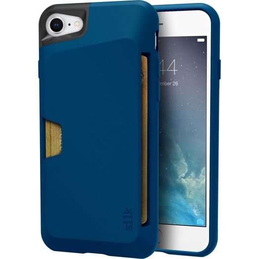 Silk iPhone 7/8 Wallet Case - VAULT Protective Credit Card Grip Cover - "Wallet Slayer Vol.1" - Blue Jade