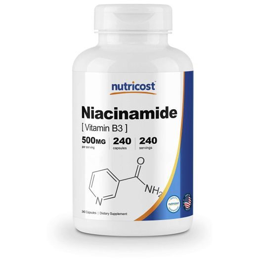 Nutricost Niacinamide (Vitamin B3) 500mg, 240 Capsules - Non-GMO, Gluten Free, Flush Free Vitamin B3