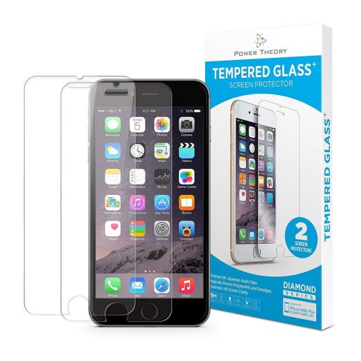 Power Theory iPhone 8 / iPhone 7 Glass Screen Protector [2-Pack] Easy Install Kit [Premium Tempered Glass]