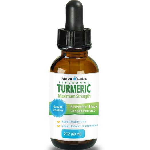 Turmeric Liquid Highest Potency 800mg Liposomal Tumeric Drops with BioPerine Black Pepper Extract - Antioxidant, Pain Relief, Joint Support - Turmeric Root Curcumin - Non-GMO 2oz