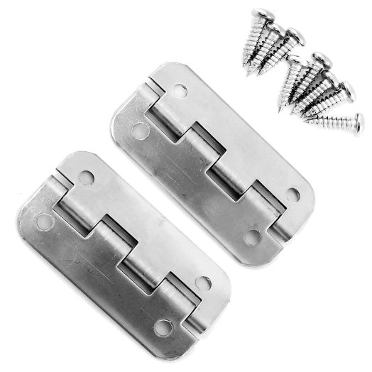 Cornucopia Brands Stainless Steel Replacement Cooler Hinges for Igloo Style Ice Chests (Pack of 2 Hinges, 8 Screws)