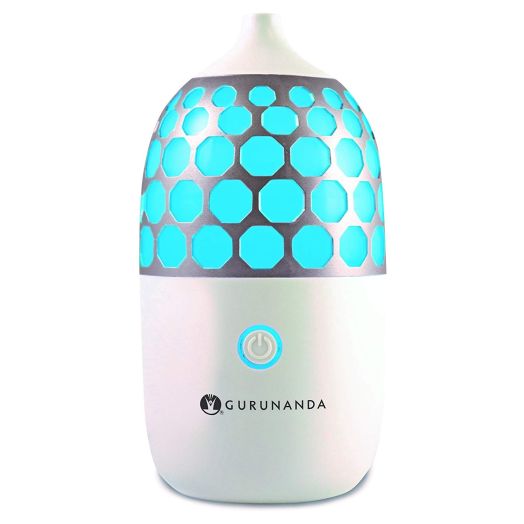 GuruNanda Essential Oil Diffuser- 90ml Honeycomb Aromatherapy Ultrasonic Diffuser, Cool Mist Humidifier with 7 Color LED Lights and Waterless Auto Shut-Off for Bedroom Home Office Kitchen Yoga Studio