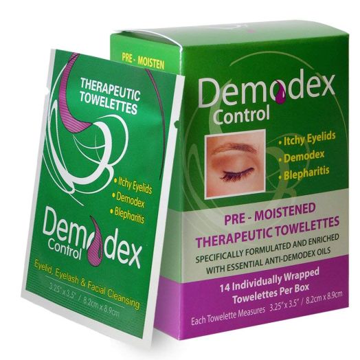 Demodex Control Therapeutic Towelettes for Face, Eyelids, Eyelashes