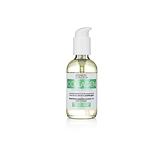 Advanced Clinicals Collagen Lifting Body Oil with Vitamin C, Vitamin E fo neck, decollete, upper arms, thighs 3.8 fl.oz. (112ml)