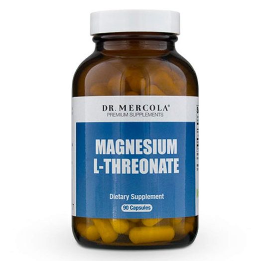 Dr. Mercola Magnesium L-Threonate  90 Capsules (30 Servings)  2,000 mg Per Serving  Highly Absorptive and Bioavailable Magnesium Supplement  GMO Free and Formulated Without Laxative Properties