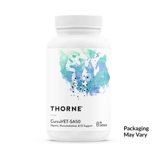 Thorne Research Veterinary - CurcuVET-SA50 Soy Free - Hepatic, Muscoloskeletal, GI Support - 90 Capsules