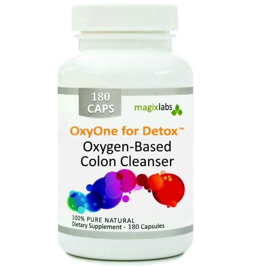 MagixLabs OxyOne for Detox Powerful All Natural Oxygen-Based Colon Cleanser (Oxy Magnesium Powder) for Cleanse, Detox + Weight Loss - 180 caps