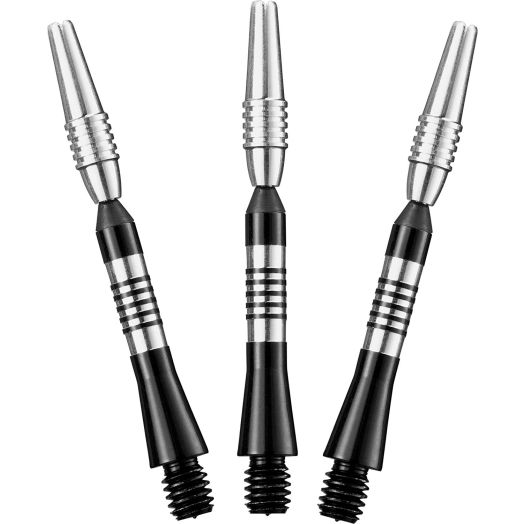 Viper Spinster Yukon Aluminum Dart Shaft: In-Between (INB), Black, 3 Pack