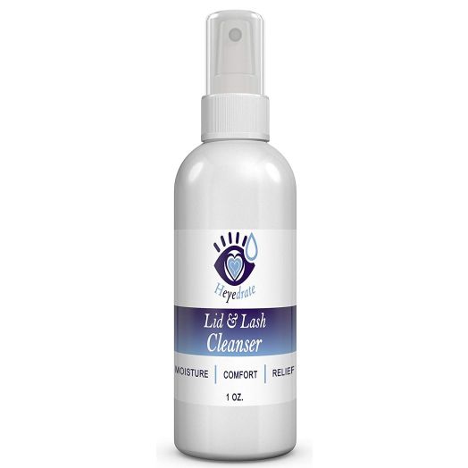 Heyedrate Lid and Lash Cleanser for Stye, Blepharitis, Dry Eyes, Meibomian Gland Dysfunction, Rosacea, and Eye Irritation Relief | Hypochlorous Acid Eyelid Cleanser Spray