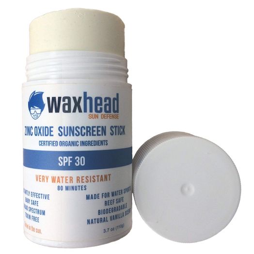 Waxhead Zinc Oxide Sunscreen Stick - EWG Rated 1 - Mineral, Natural, Non-toxic, Organic, Non Nano, Broad spectrum, Reef Safe, Biodegradable, Kids, Baby, SPF 30, 3.7 ounce, for Face and Body