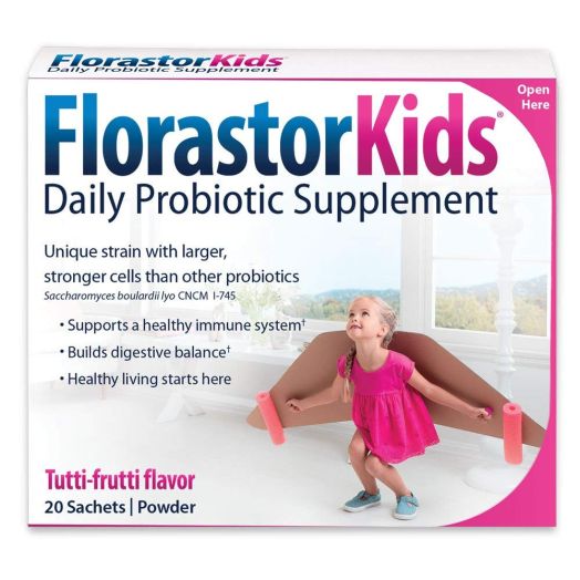 Florastor Daily Probiotic Supplements for Boys and Girls  Saccharomyces boulardii lyo CNCM I-745 (250 mg; 20 Sachets)