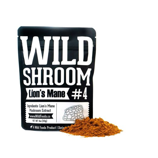 Lion's Mane Mushroom Extract 10:1 Superfood Powder by Wild Foods | Fruiting Bodies Only | Adaptogenic Nootropic Herb for Focus, Memory and Health (4 Ounce)