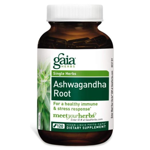 Gaia Herbs Ashwagandha Root, Vegan Liquid Capsules, 120 Count - for Stress Relief, Immune Support, Balanced Energy Levels and Mood Support