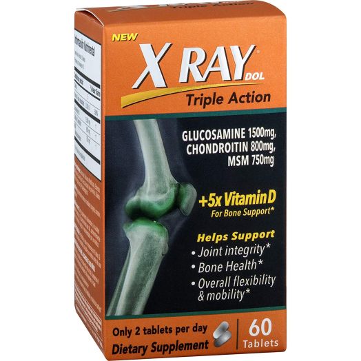 XRay Triple Action Joint Supplement with Vitamin D, 60 Count