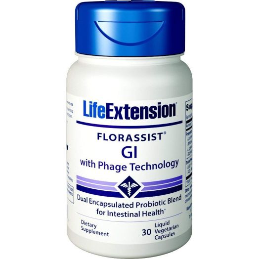 Life Extension Florassist Gi with Phage Technology 30 Liquid Vegetarian Capsules