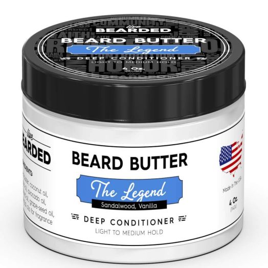 Sandalwood Beard Butter with hint of Vanilla | Live Bearded Made in USA | The Legend All Natural Beard Butter