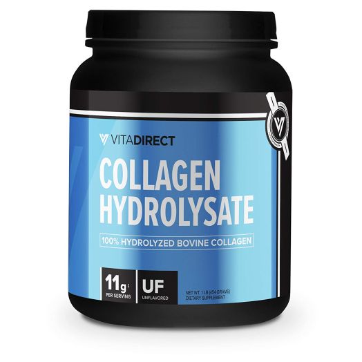 VitaDirect Premium Collagen Hydrolysate Powder Grass-Fed | 454g, 41 Servings, 11g per Serving