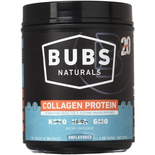 BUBS Naturals Pasture Raised Grass-Fed Collagen Peptides | Paleo and Keto Diet Friendly | Non - GMO | Dairy-Free Gluten-Free | Mixes Easy | Unflavored Collagen Powder |