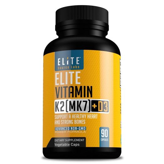 Vitamin K2 (MK7) with D3 Supplement - Potent Vitamin D and K Complex for Bone and Hearth Health - Vitamin D3 5000 IU and 180 Mcg of K2 MK7 - Best D3 K2 Vitamins for Stronger Bones - 90 Small Capsules