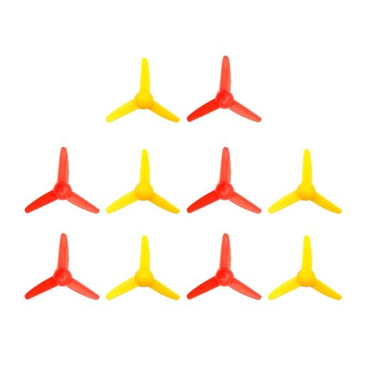 EUDAX 10 Pcs Micro DC Motor 2mm shaft propeller with 3 Vanes 80mm Fan Shape for Fan Leaves Ship Model RC Boat DIY Airplane Science and education toys