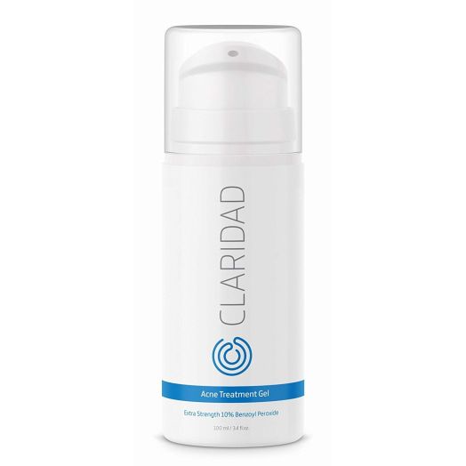 Benzoyl Peroxide 10% Acne Treatment Gel | Unbuffered Micronized Medical Grade  [Strong] Paraben-Free Zit Zapper, Pimple Killer, Breakout Control Ointment | Claridad