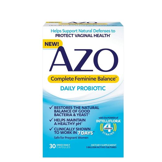 AZO Complete Feminine Balance Women's Daily Probiotic | Clinically Proven to Help Protect Vaginal Health | Clinically Shown to Work in 7 Days* | 30 Count