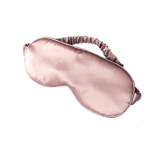 LULUSILK Mulberry Silk Sleep Eye Mask and Blindfold with Elastic Strap/Headband, Soft Eye Cover Eyeshade for Night Sleeping, Travel, Nap(Pink)