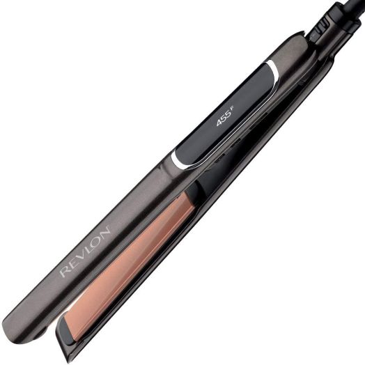 Revlon Salon Straight Copper + Ceramic Smooth Flat Iron, 1 inch **Dual Voltage**
