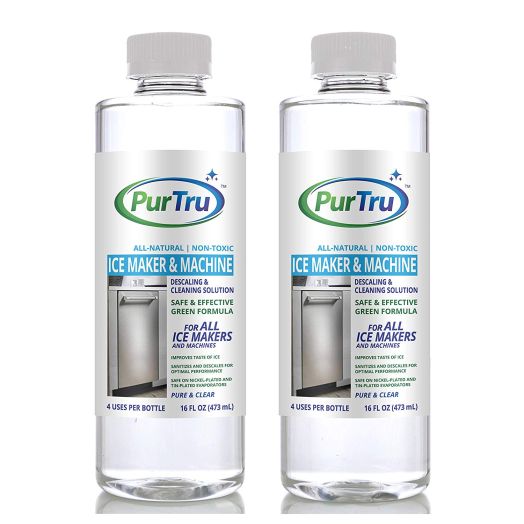 Ice Maker and Ice Machine Descaling and Cleaning Solution (2 Pack) - All Natural and Nickel Safe Descaler and Cleaner For RCA, Scotsman, Manitowoc and All Countertop, Undercounter and Freestanding Machines