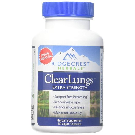 RIDGECREST HERBALS Clearlungs Extra Strength New 60 Capsules, 0.02 Pound