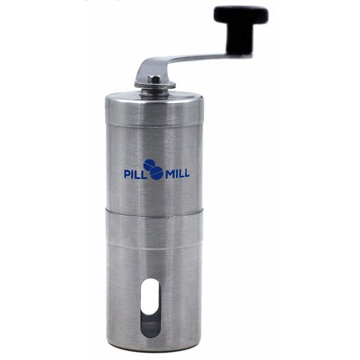 Pill Mill Pill Crusher - Crushes Multiple Tablets to a Fine Powder - Metal Medicine Grinder - Tablet Pulverizer Perfect for Travel - Great for Feeding Tube use, Pets or easier Medicine intake for Kids