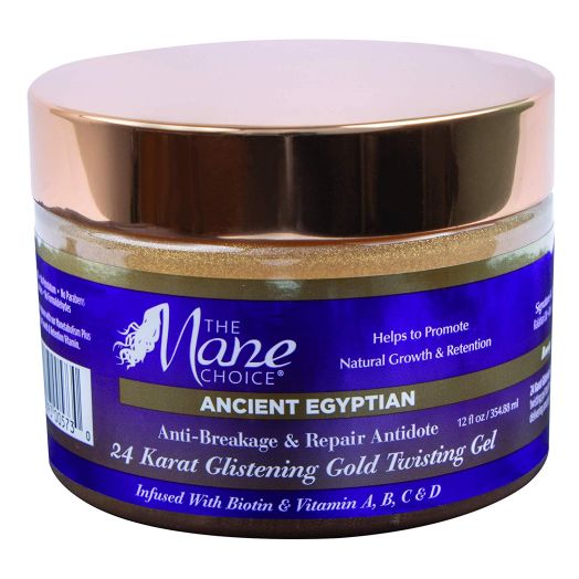 THE MANE CHOICE Ancient Egyptian 24 Karat Gold Twisting Gel - Anti-Breakage and Repair Antidote Gel For Dry and Damaged Hair (12 Ounces/350 Milliliters)