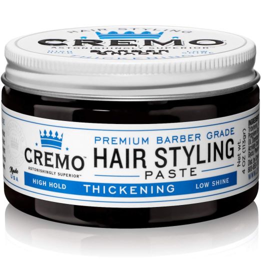 Cremo Barber Grade Hair Styling Thickening Paste, High Hold, Low Shine, 4 Ounce