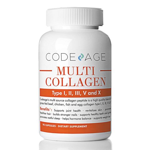 Multi-Collagen Protein Capsules - 90 Count - Type I, II, III, V, X - Grass-Fed - All-In-One Super Bone Broth + Collagen - High Quality Blend of Grass-Fed Beef, Chicken, Wild Fish and Eggshell Collagen