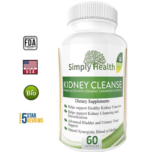 Best Kidney Cleanse Supplement: Premium Kidney Formula with Organic Cranberry Extract Supports Healthy Kidneys, Bladder and Urinary Tract and Safe Detox. Suplemento Renal, Limpiezade de riones