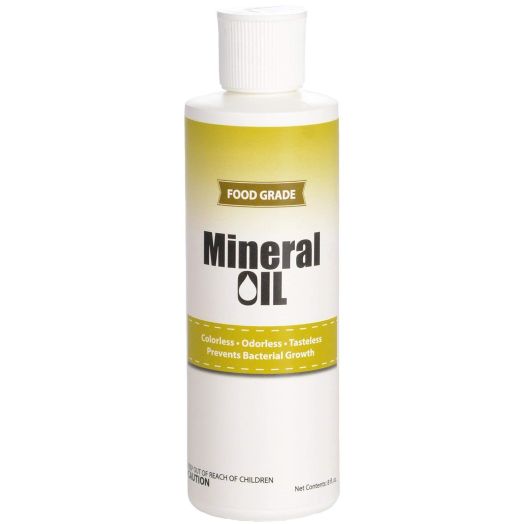Premium 100% Pure Food Grade  Mineral Oil USP, 8 ounces, NSF Approved, Butcher Block and Cutting Board Oil