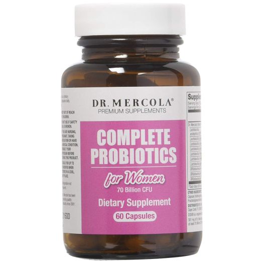 Dr. Mercola Complete Probiotics for Women - 60 caps - Customized Probiotic Blend for Women's Health Needs - Lactobacillus Rhamnosus, Acidophilus, Bifidobacterium - Support Healthy Female Microbiomes
