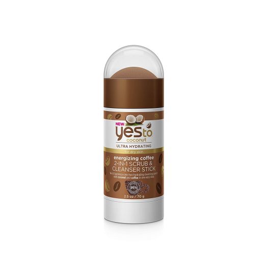 Yes To Coconut Energizing Coffee 2-in-1 Scrub and Cleanser Stick, 2.5 Fluid Ounce