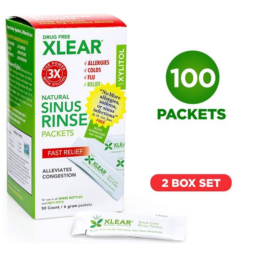 Neti Xlear Sinus Care Refill Packets (100 Packets)